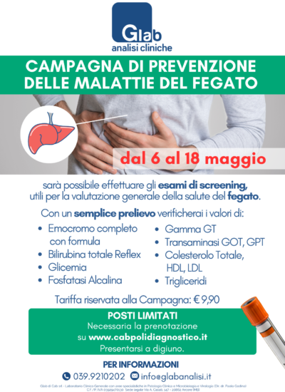 Campagna di Prevenzione MALATTIE DEL FEGATO_Dal 6 al 18 maggio 2024