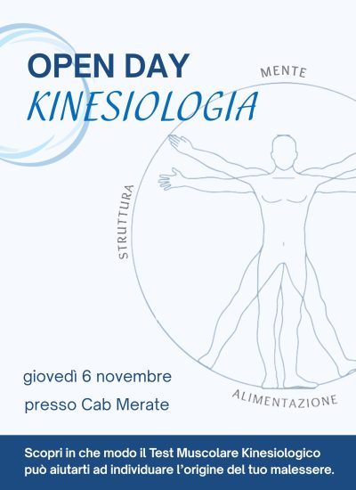 OPEN DAY KINESIOLOGIA: giovedì 6 novembre | presso Cab Merate